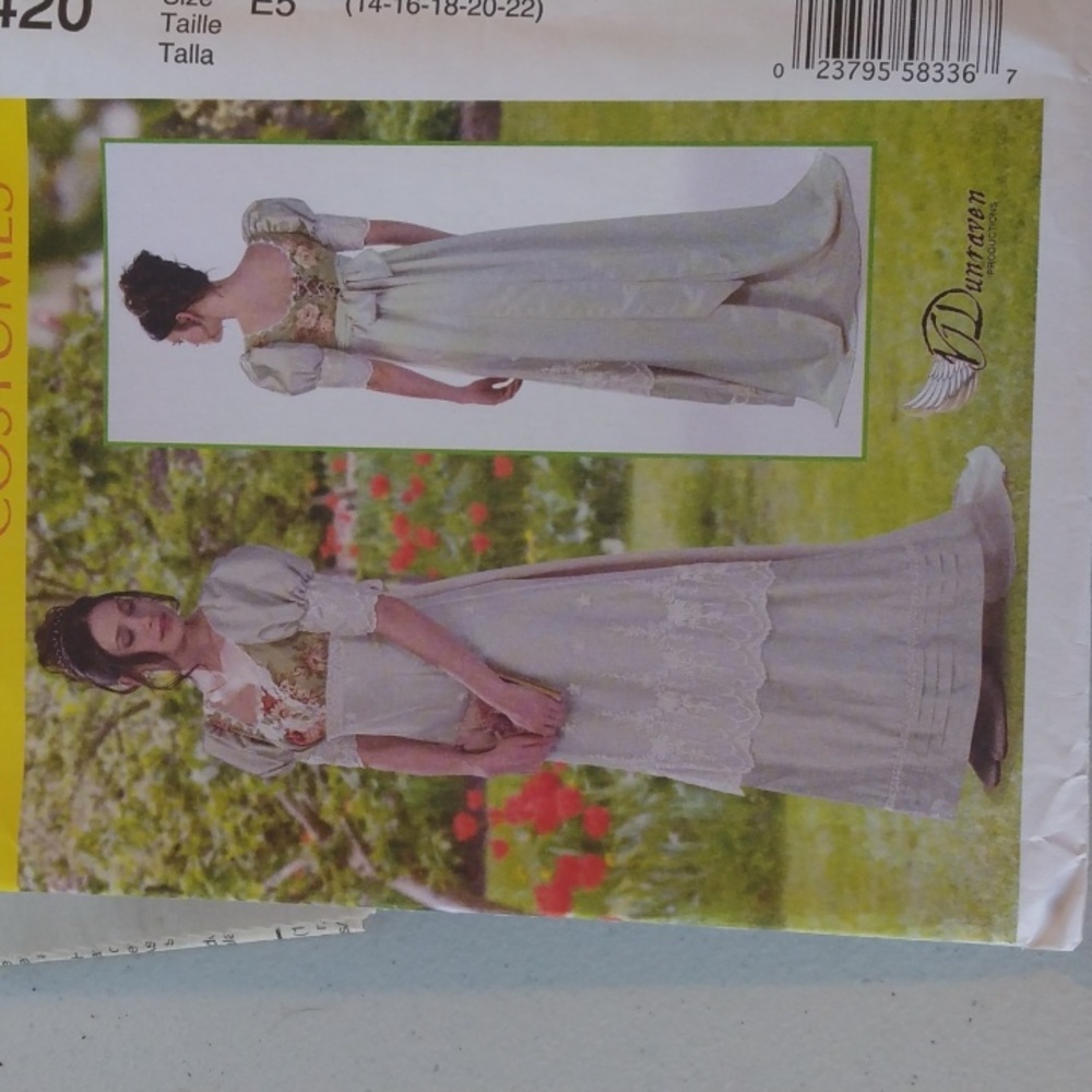 Titanic style column dress pattern